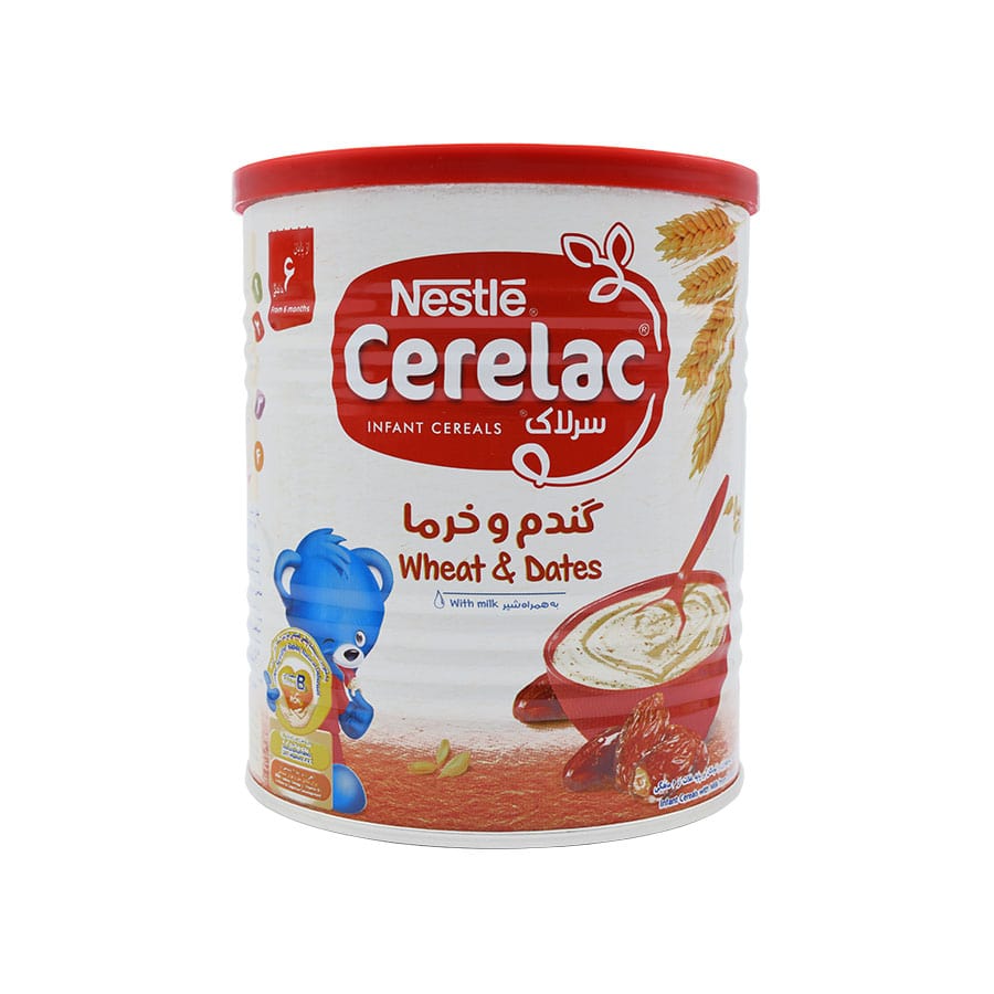 سرلاک گندم و خرما همراه شیر نستله