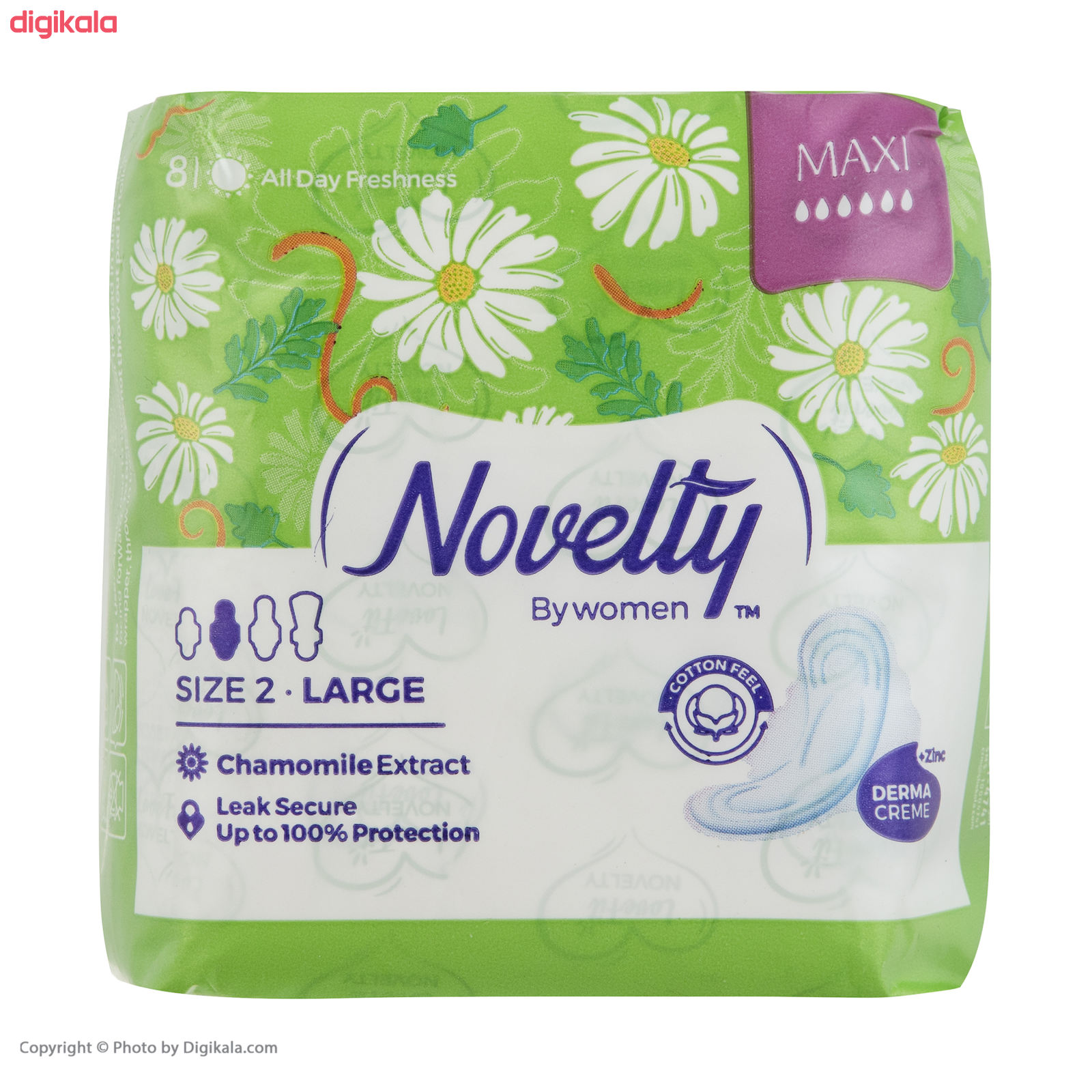 نوار بهداشتی پنبه ای با عضاره بابونه و کرم زینک اکساید ناولتی