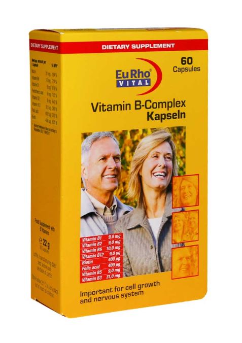 کپسول ویتامین ب کمپلکس یوروویتال ۶۰ عدد