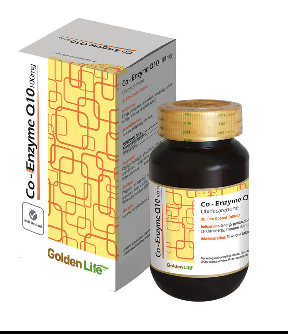 قرص کوآنزیم کیوتن 100 میلی گرم گلدن لایف 30 عدد