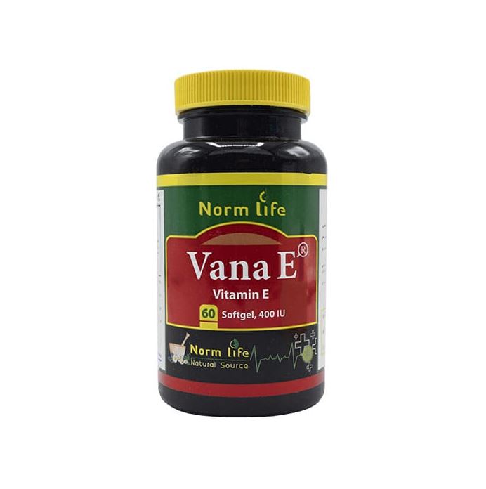 کپسول ژلاتینی ویتامین ای 400 وانا ای نورم لایف 60 عددی